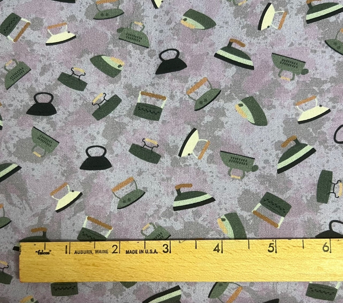 Irons on Purple, Sew Sew Sew It, Blank Quilting by Stof Fabrics, Sold