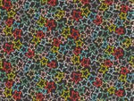 45" wide Makower UK "Merry" Dark Gray with Multi-Color Stars, 100% Cotton Fabric, Sold by yard