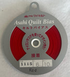 Fusible Red Asahi Quilt Bias Tape (1115) 1/4"