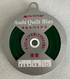 Fusible Green Asahi Quilt Bias Tape (1157) 1/2"
