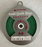 Fusible Paris Green Asahi Quilt Bias Tape (1218) 1/2"