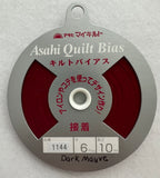 Fusible Dark Mauve Asahi Quilt Bias Tape (1144) 1/4"