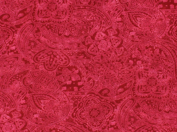 108" Wide 100% Cotton Burgundy Paisley Quilt Backing by Choice Fabrics
