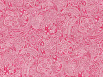 108" Wide 100% Cotton Fushia Pink Paisley Quilt Backing by Choice Fabrics