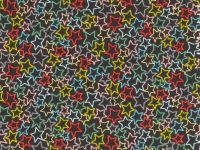 45" wide Makower UK "Merry" Dark Gray with Multi-Color Stars, 100% Cotton Fabric, Sold by yard