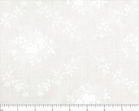 108" Wide 100% Cotton White on White Diamond Floral Pattern Quilt Backing