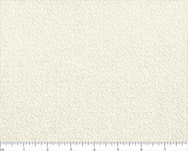 108" Wide 100% Cotton White on Natural Tiny Vines Pattern Quilt Backing